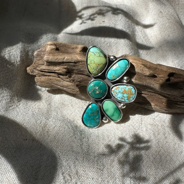 Turquoise Wild Flora Ring - Finish To Size