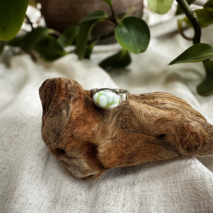 Palomino Variscite ring size 8 on hand, one of a kind artisan Natural Earth Collective Ohio