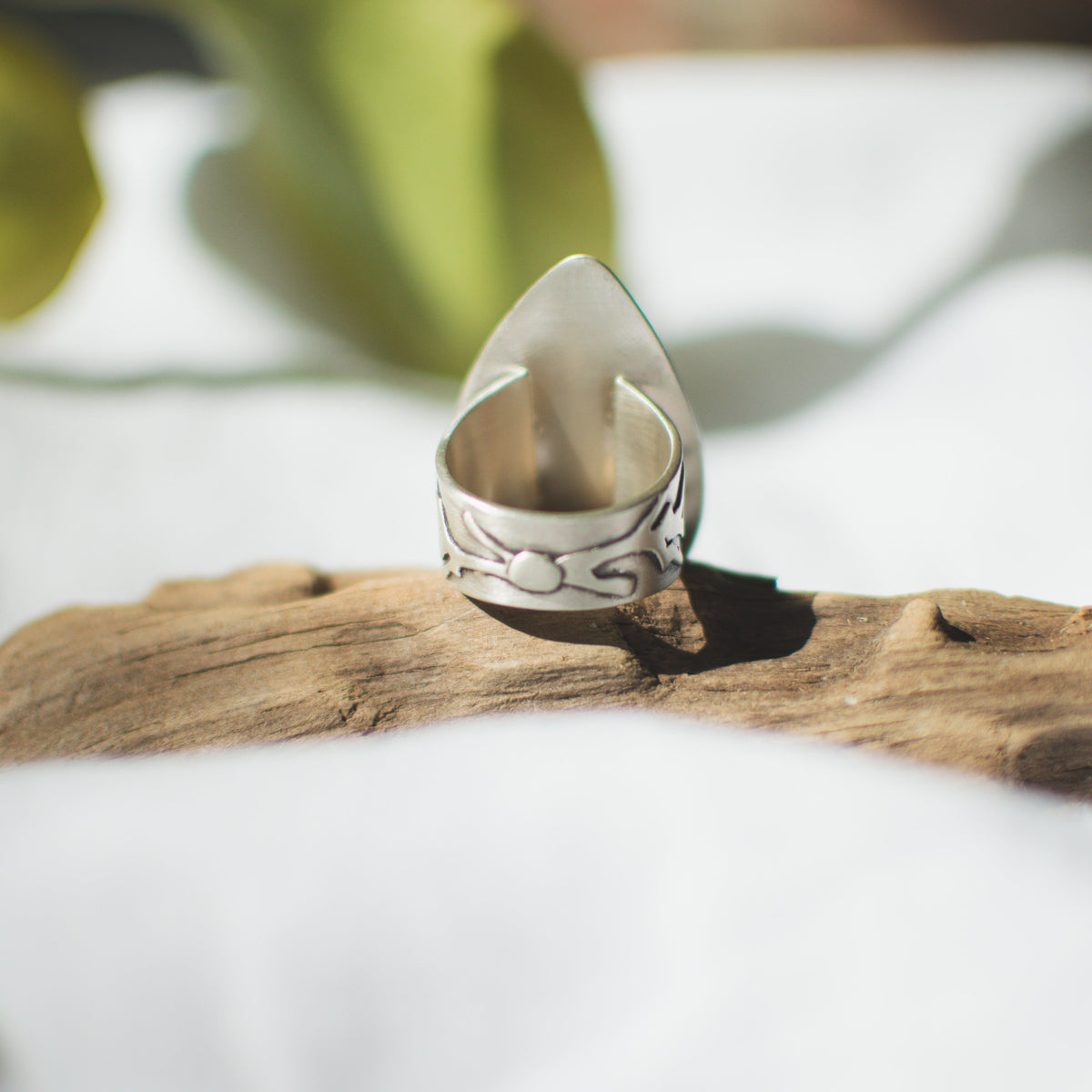 Dendritic Agate ring No.2 detail, natural stone sterling silver Natural Earth Collective Ohio