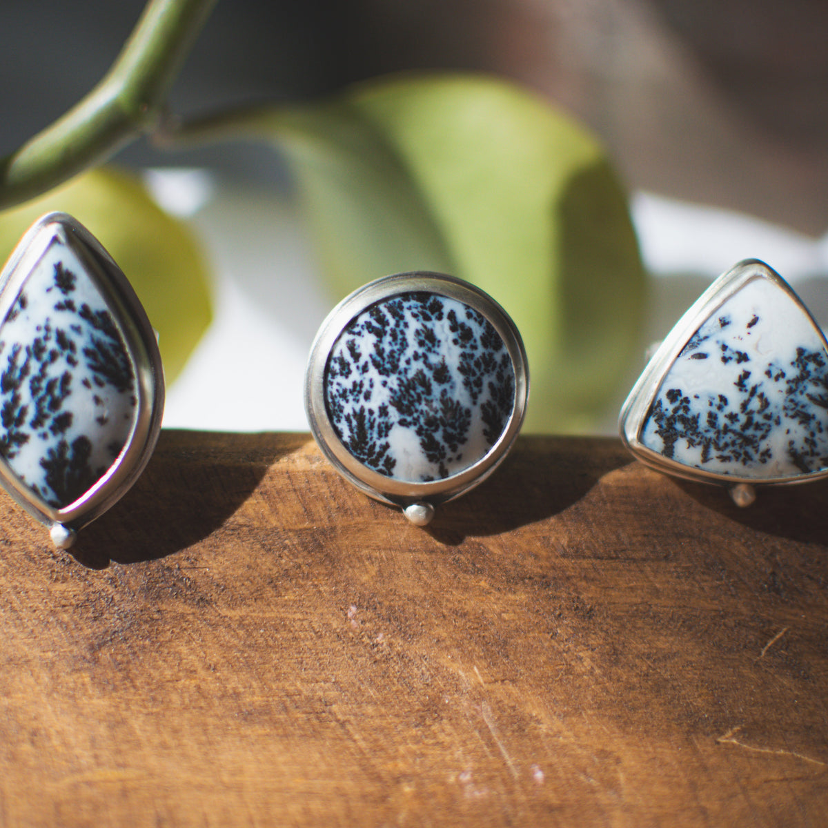 Dendritic Agate ring No.3 styled, handcrafted artisan jewelry Natural Earth Collective Ohio