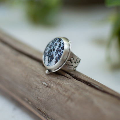 Dendritic Agate ring No.3 on hand, one of a kind artisan Natural Earth Collective Ohio