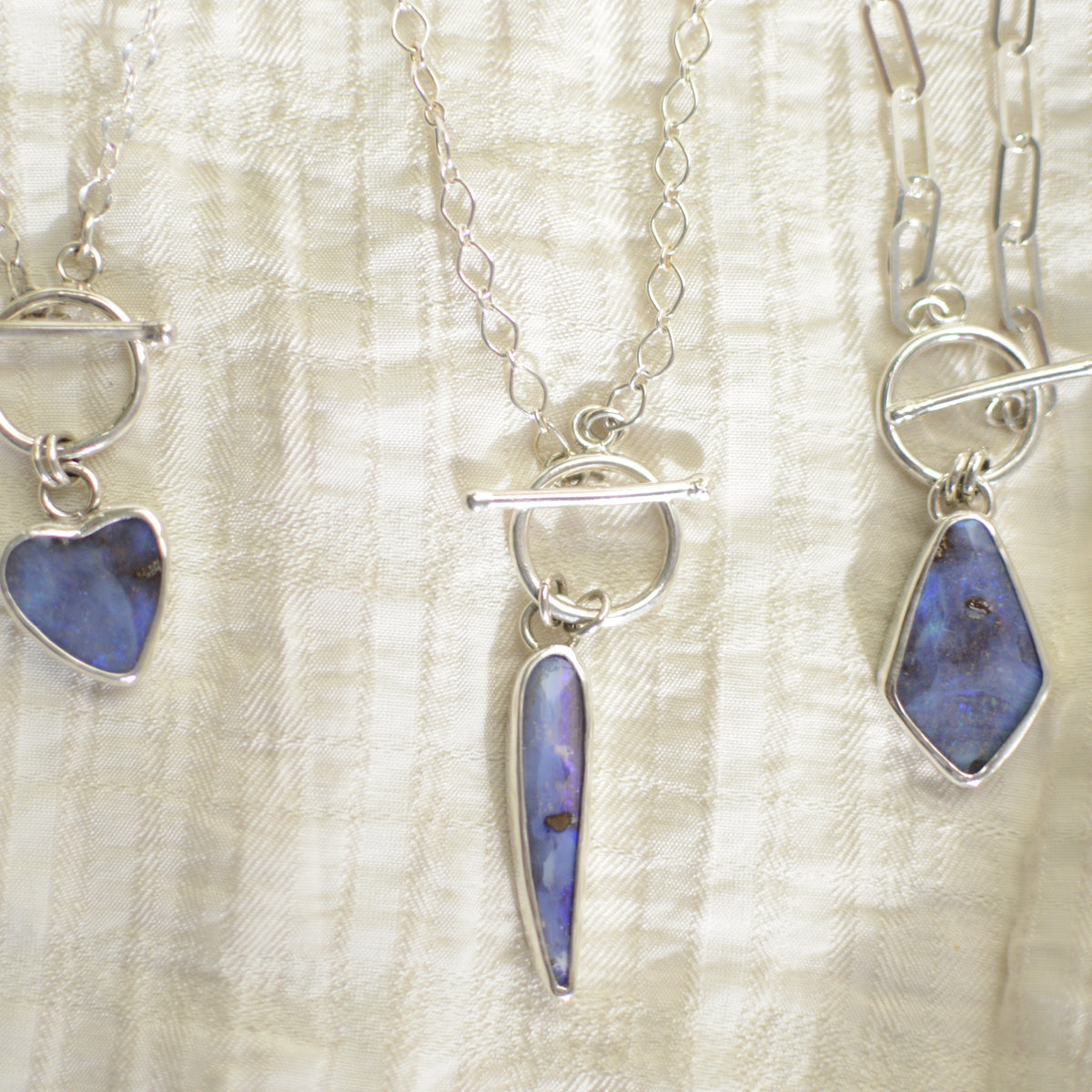 Boulder Opal spike pendant necklace styled, one of a kind Natural Earth Collective Ohio