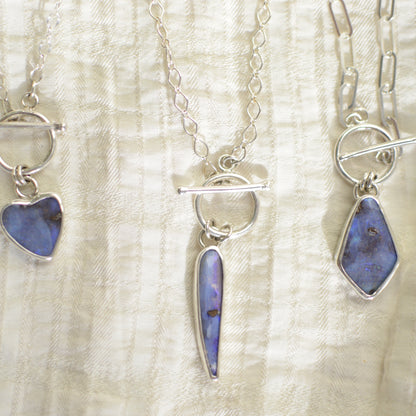 Boulder Opal spike pendant necklace styled, one of a kind Natural Earth Collective Ohio