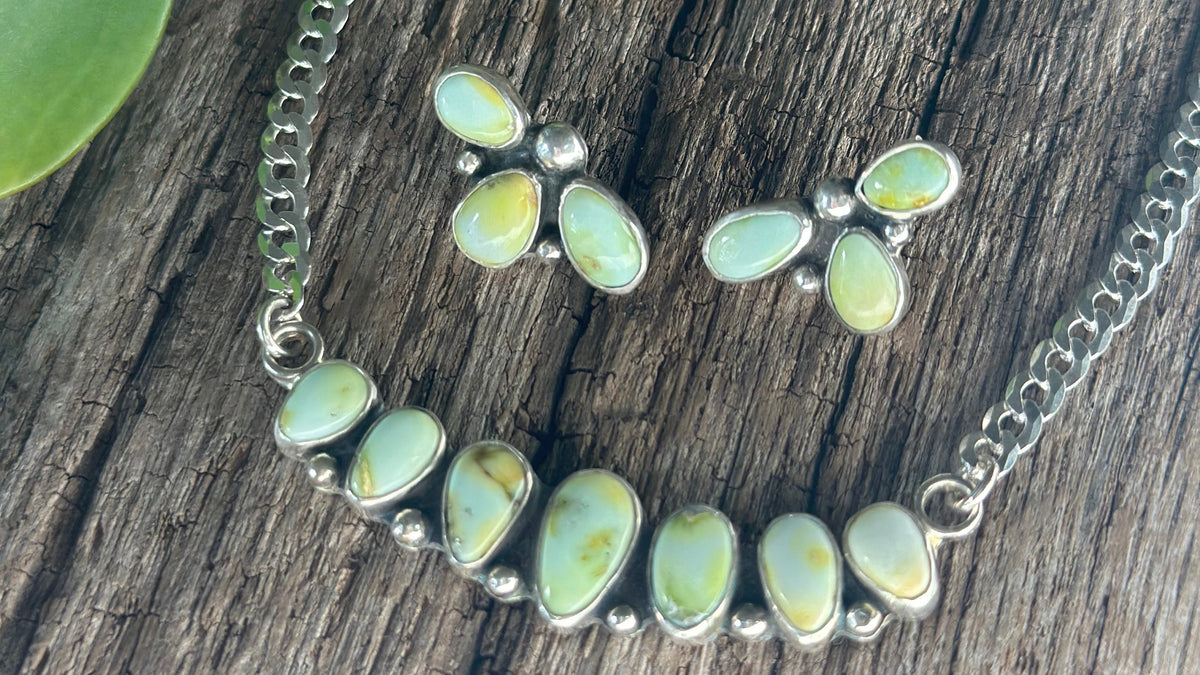 Palomino Mesa necklace styled, one of a kind artisan jewelry Natural Earth Collective Ohio