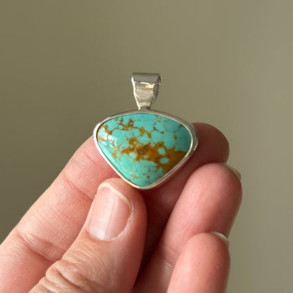 Kingman Turquoise interchangeable pendant only, sterling silver Natural Earth Collective Ohio